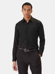 BOSS Koszula P-Roan 50556796 Czarny Slim Fit. Czarne koszule męskie Boss, m, bez wzorów, z syntetyku, bez kołnierzyka, bez ramiączek. Za 599.99 zł.