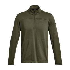 Bluza męska Under Armour Tactical Rival Job Fleece 1/4 Zip. Zielone bluzy męskie Under Armour, m, bez wzorów, sportowe, bez ramiączek, bez kaptura. Za 199.99 zł.