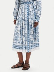 Fracomina Spódnica plisowana FS26SG2005W435K5 Niebieski jasny Regular Fit. Niebieskie spódnice damskie Fracomina, bez wzorów, z syntetyku, plisowane. Za 659.99 zł.