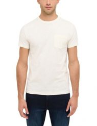 Męski T-Shirt Mustang Style Amado Whisper White 1016276 2013. Białe t-shirty męskie Mustang, m, bez wzorów, bez kołnierzyka, bez ramiączek. Za 69.99 zł.