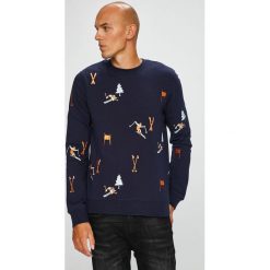 Scotch & Soda - Bluza. Niebieskie bluzy męskie Scotch & Soda, m, z aplikacjami, z bawełny, bez ramiączek, bez kaptura. W wyprzedaży za 379.90 zł.