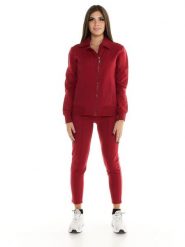 Bluza z zamek błyskawiczny na co dzień na siłownię. Brązowe bluzy damskie LEONE 1947 APPAREL, xs, bez wzorów, z dresówki, bez ramiączek, bez kaptura. Za 252.56 zł.