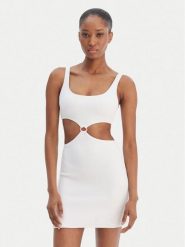 Banana Moon Sukienka letnia Friday Scrunchy JAA10 Biały Slim Fit. Białe sukienki damskie Banana Moon, na lato, s, bez wzorów, z syntetyku, bez kołnierzyka, bez ramiączek. Za 459.99 zł.