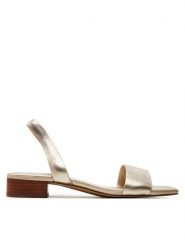 Aldo Sandały Dorenna 13578727 Złoty. Żółte sandały damskie Aldo, bez wzorów, ze skóry, bez obcasa, na płaskiej podeszwie, bez zapięcia. Za 249.99 zł.