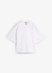 Krótki T-shirt oversize z czystej, grubej bawełny organicznej. Czerwone t-shirty damskie bonprix, bez wzorów, z bawełny, bez kołnierzyka, bez ramiączek. Za 42.99 zł.