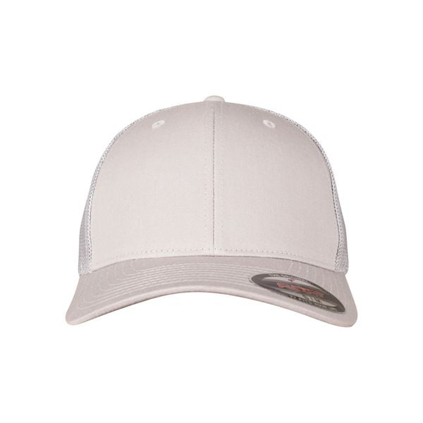 Czapka Flexfit Trucker. Szare czapki damskie FLEXFIT, bez wzorów, z bawełny. Za 67.40 zł.