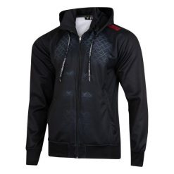 Bluza męska sportowa rozpinana z kapturem EXTREME HOBBY BLACK ARMOUR. Czarne bluzy sportowe męskie EXTREME HOBBY, m, bez wzorów, z poliesteru, z kapturem. Za 259.00 zł.