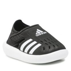 Sandały adidas. Czarne sandały damskie Adidas, bez wzorów, bez zapięcia. Za 99.99 zł.