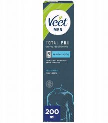Depilator Veet Veet Men Total Pro Krem do usuwania włosów depilacji dla skóry wrażliwej 200ml. Depilatory Veet. Za 45.00 zł.