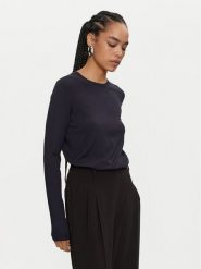 Calvin Klein Sweter K20K207681 Granatowy Regular Fit. Niebieskie swetry nierozpinane damskie Calvin Klein, xs, bez wzorów, z wiskozy, bez kołnierzyka, bez ramiączek. Za 249.99 zł.