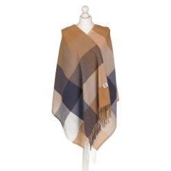 Dwustronny szalik damski Peterson PTN SP100 khaki. Brązowe szaliki damskie Peterson, bez wzorów. Za 42.99 zł.