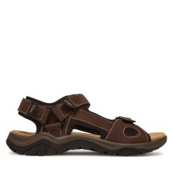 Sandały Bugatti. Brązowe sandały męskie Bugatti, bez wzorów, bez zapięcia. Za 199.99 zł.