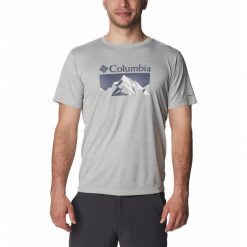 Koszulka Męska Columbia Zero Rules Short Sleeve T-Shirt. Szare koszulki sportowe męskie Columbia, m, bez wzorów, bez ramiączek, trekkingowe. Za 179.00 zł.