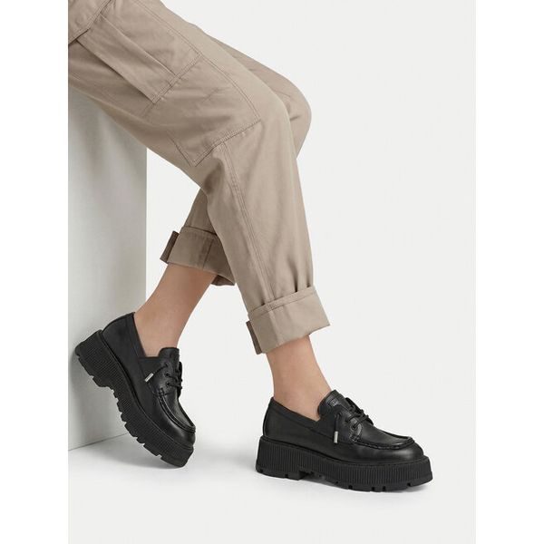 Półbuty G-Star. Czarne półbuty damskie G-Star, bez wzorów, retro, bez obcasa, na płaskiej podeszwie, bez zapięcia. Za 359.99 zł.