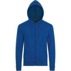 Bluza Z Kapturem Dla Dorosłych Unisex Stone. Niebieskie bluzy męskie SOL'S, m, bez wzorów, bez ramiączek, z kapturem. Za 123.99 zł.