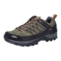 Buty trekkingowe dla mężczyzn CMP Rigel low. Zielone buty zimowe męskie CMP, bez wzorów, z zamszu, bez obcasa, bez zapięcia. Za 471.00 zł.