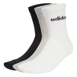Skarpety Linear Crew Socks Cushioned 6 Pair Pack. Białe skarpetki damskie Adidas, bez wzorów. Za 79.95 zł.
