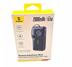 Powerbank Baseus LiPo PowerBank 20000mAh 67W z kablem do ładowania EnerCore CR11 BASEUS E0027H00 (6932172691929). Powerbanki Baseus. Za 220.60 zł.