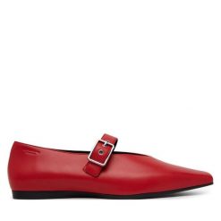 Baleriny Vagabond Shoemakers. Czerwone balerinki damskie Vagabond Shoemakers, bez wzorów, bez obcasa, bez zapięcia. Za 319.99 zł.