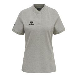 Damska koszulka polo Hummel Move Grid. Szare bluzki damskie Hummel, m, bez wzorów, bez kołnierzyka, bez ramiączek. Za 168.50 zł.