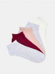 Krótkie skarpetki z bawełną 5 pack - wielobarwny. Skarpetki damskie Sinsay, bez wzorów, z bawełny. Za 12.99 zł.