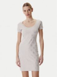 Guess Sukienka dzianinowa W6RK92 Z3JD2 Beżowy Regular Fit. Brązowe sukienki damskie Guess, l, z aplikacjami, z dzianiny, bez kołnierzyka, bez ramiączek. Za 659.99 zł.