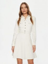 Guess Sukienka codzienna W5RK93 KCBO2 Écru Regular Fit. Sukienki damskie Guess, na co dzień, xs, z aplikacjami, z syntetyku, bez kołnierzyka, bez ramiączek, proste. Za 489.99 zł.