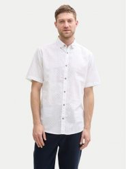 Tom Tailor Koszula 1045099 Biały Regular Fit. Białe koszule męskie Tom Tailor, m, bez wzorów, z bawełny, bez kołnierzyka, bez ramiączek. Za 139.99 zł.