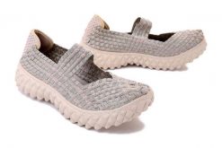 ROCK SPRING OVER beige knit, półbuty damskie. Brązowe półbuty damskie Rock Spring, na lato, bez wzorów, rockowe, bez obcasa, bez zapięcia. Za 219.90 zł.