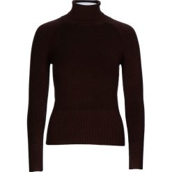 Sweter w kolorze ciemnobrązowym. Brązowe swetry nierozpinane damskie L'Univers du cachemire, l, bez wzorów, z bawełny, bez kołnierzyka, bez ramiączek. W wyprzedaży za 139.95 zł.