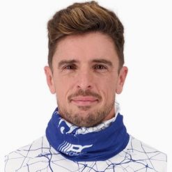 Wielofunkcyjny komin biegowy Running-Trail CITY EDITION NECK WARMER. Niebieskie szaliki męskie BODYCROSS, bez wzorów, z materiału. Za 124.99 zł.