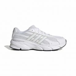 Sneakersy adidas Technochaos 2000. Białe buty zimowe męskie Adidas, bez wzorów, z tkaniny, bez obcasa, bez zapięcia. Za 383.00 zł.