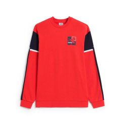 Bluza męska DIADORA SWEATSHIRT CREW WEAVE. Czerwone bluzy męskie Diadora, m, bez wzorów, bez ramiączek, bez kaptura. Za 99.99 zł.
