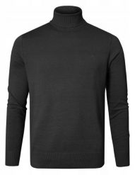 Bawełniany Męski Golf - Pako Jeans - Czarny. Czarne swetry męskie Pako Jeans, l, bez wzorów, z bawełny, klasyczne, bez kołnierzyka, bez ramiączek. Za 195.00 zł.