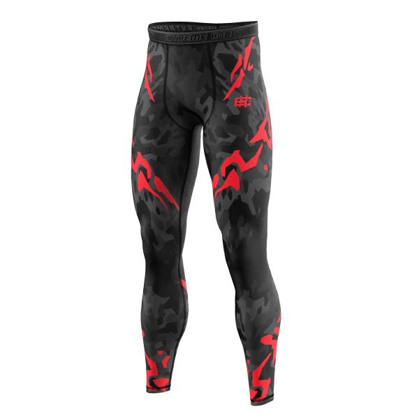 Legginsy sportowe męskie EXTREME HOBBY BLACK PANTHER. Czarne bielizna sportowa męska EXTREME HOBBY, m, bez wzorów, z elastanu. Za 218.00 zł.