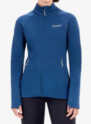 Bluza polarowa damska Berghaus Kinetic Powerstretch Jkt Af. Niebieskie bluzy damskie Berghaus, m, bez wzorów, z dzianiny, bez ramiączek, bez kaptura. Za 615.99 zł.