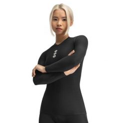 Damska termoaktywna rowerowa podkoszulka potówka gravel Kolarstwo Siroko Clotte. Czarne bielizna sportowa damska SIROKO, bez wzorów, z materiału. Za 169.00 zł.