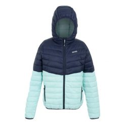 Kurtka Damska Hillpack IV Pikowana, Cienka, Lekka I Wodoodporna. Niebieskie kurtki sportowe damskie Regatta, bez wzorów, bez ramiączek, bez kaptura, trekkingowe. Za 117.99 zł.