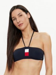 Tommy Hilfiger Góra od bikini UW0UW05297 Granatowy. Niebieskie bikini Tommy Hilfiger, bez wzorów, z syntetyku. Za 259.99 zł.