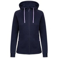 Dlx Lynsky - damska bluza z kapturem, granatowy melanż. Niebieskie bluzy damskie DLX, s, bez wzorów, z materiału, klasyczne, bez ramiączek, z kapturem. Za 227.50 zł.