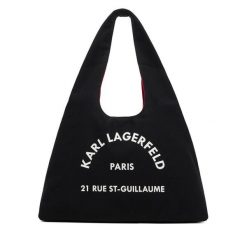 Torebka KARL LAGERFELD. Czarne shopperki damskie KARL LAGERFELD, bez wzorów, bez dodatków. Za 389.99 zł.