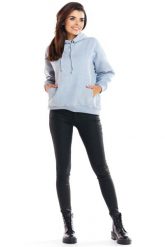 Szara Oversizowa Bluza z Kapturem. Szare bluzy damskie Infinite You, l, bez wzorów, z bawełny, bez ramiączek, z kapturem. Za 194.90 zł.