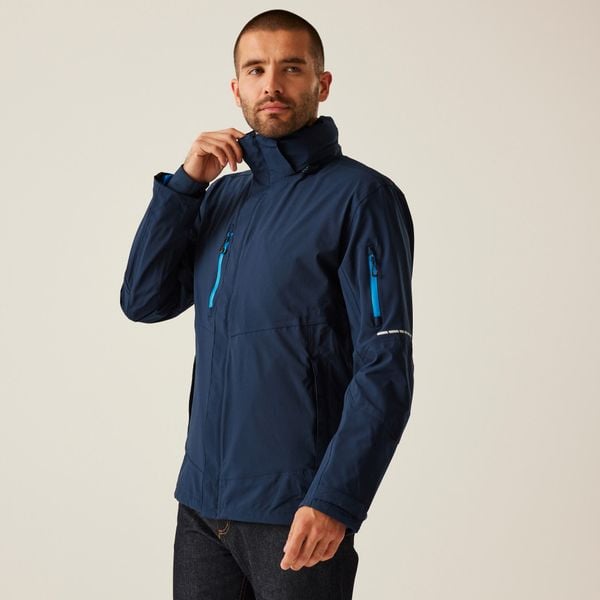 Męska kurtka X-Pro Exosphere Shell. Czarne kurtki męskie Regatta, na zimę, m, bez wzorów, z materiału, z kapturem, trekkingowe. Za 449.99 zł.
