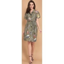 Lin Blanc sukienka damska Arizona 36 khaki. Brązowe sukienki damskie Lin Blanc, bez wzorów, bez kołnierzyka, bez ramiączek. W wyprzedaży za 153.00 zł.