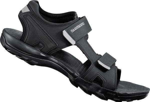 Sandały rowerowe SH-SD5L. Czarne sandały męskie Shimano, bez wzorów, z gumy, klasyczne, bez zapięcia. Za 516.45 zł.