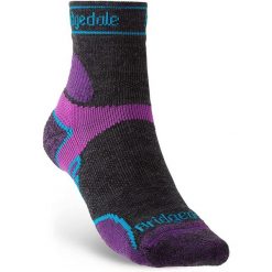 Skarpety biegowe damskie Bridgedale Lt T2 Merino Sport 3/4. Czarne skarpetki damskie Bridgedale, bez wzorów. Za 72.99 zł.