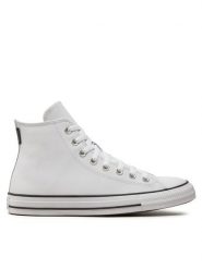 Converse Trampki Chuck Taylor All Star Twill A08761C Biały. Białe trampki męskie Converse, bez wzorów, ze skóry, retro, bez zapięcia. Za 249.99 zł.