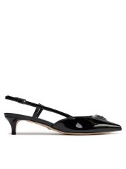 Guess Czółenka Jesson FLPJES PAT05 Czarny. Czarne czółenka damskie Guess, z aplikacjami, z lakierowanej skóry, bez obcasa, bez zapięcia. Za 309.99 zł.
