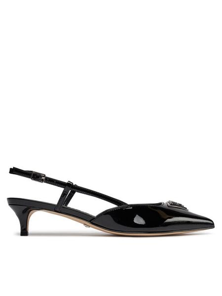 Guess Czółenka Jesson FLPJES PAT05 Czarny. Czarne czółenka damskie Guess, z aplikacjami, z lakierowanej skóry, bez obcasa, bez zapięcia. Za 249.99 zł.