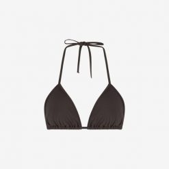 Damski premium bikini top trójkątny do pływania & surfingu - Brązowy. Brązowe bikini WALLIEN, bez wzorów, z materiału. Za 209.00 zł.
